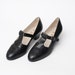 Size 9 t strap black leather mary janes Dead Stock Vintage