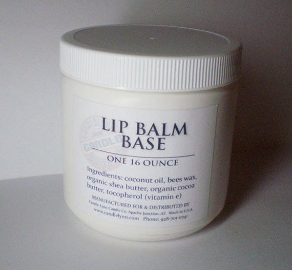 Natural Lip Balm or Lotion Bar Base 16 oz Jar Made with