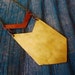 Chevron Necklace - Brass & Copper - extra long with key ring detail
