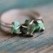Triple Raw Emerald Sterling Silver Ring - Size 6.5