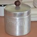 Spun Aluminum Grease Jar, Canister, Vintage Kitchen Retro