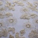 Lace Tablecloth, Lace Table Overlay, Ivory and Metallic Gold Lace Tablecloth 50 x 50