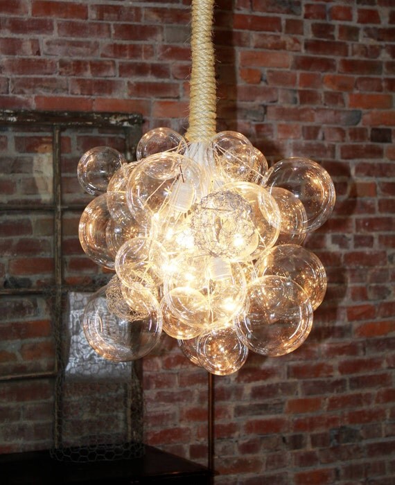 Items similar to Glass Ball Chandelier (XLarge Size) on Etsy