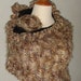 Capelet Wrap Brown Shades with a Flower Brooch SALE
