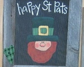 Tole Painting Pattern, Thinkin' Green Sign, Leprechaun and Shamrocks, St. Patricks Day, DIY, Instructional Pattern for Tole Painting