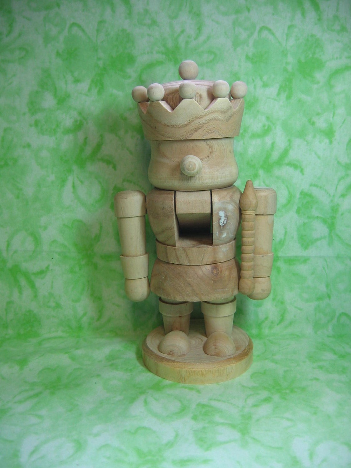 Large King Nutcracker Unfinished Wood for Painting