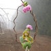 Needle felted fairy sitting on a twig, waldorf inspired