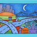 New Orleans Superdome Cityscape Funky Pop Art Original Painting