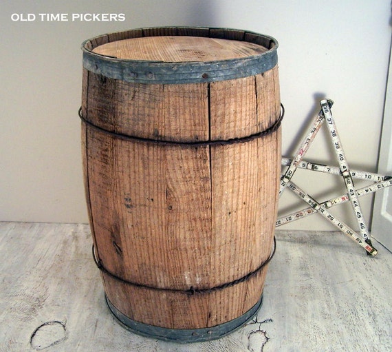 Old Wooden Nail Keg Barrel primitive & rustic