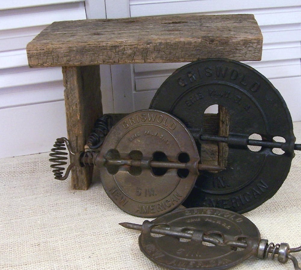 Three Vintage Griswold Stove Dampers SALE