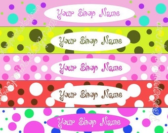 Etsy banners and avatar - Pre-made- Polka-dots - Choose 3 colors ...