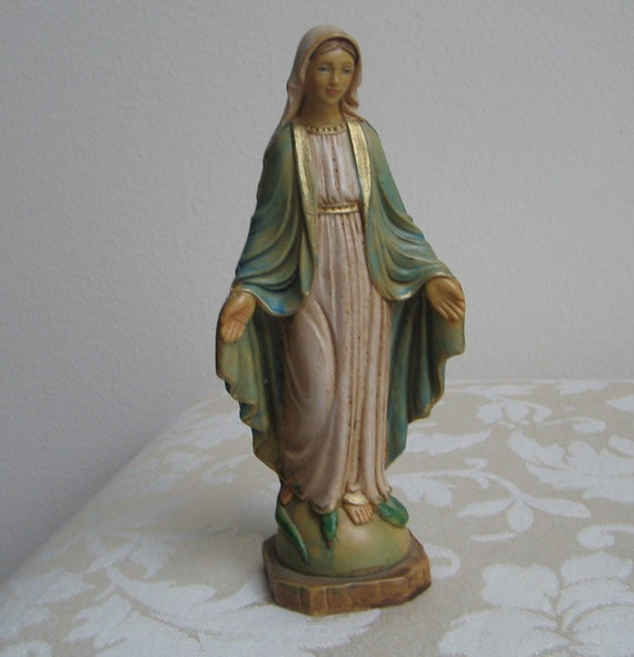 Vintage Blessed Mother Virgin Mary Statue Catholic Religious