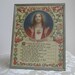 Vintage Jesus House Blessing Art Nouveau Sacred Heart, Religious Icon, Framed Art Print - Poem by Arthur Guiterman - Italy