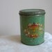Vintage Tin Bird Cage Metal Container, Shabby Chippy Mint Green Canister