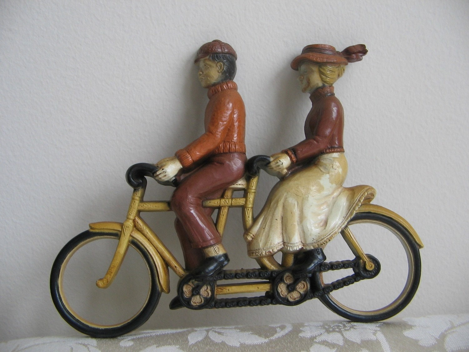 Vintage Bicycle Built For Two Wall Art Homco 1975