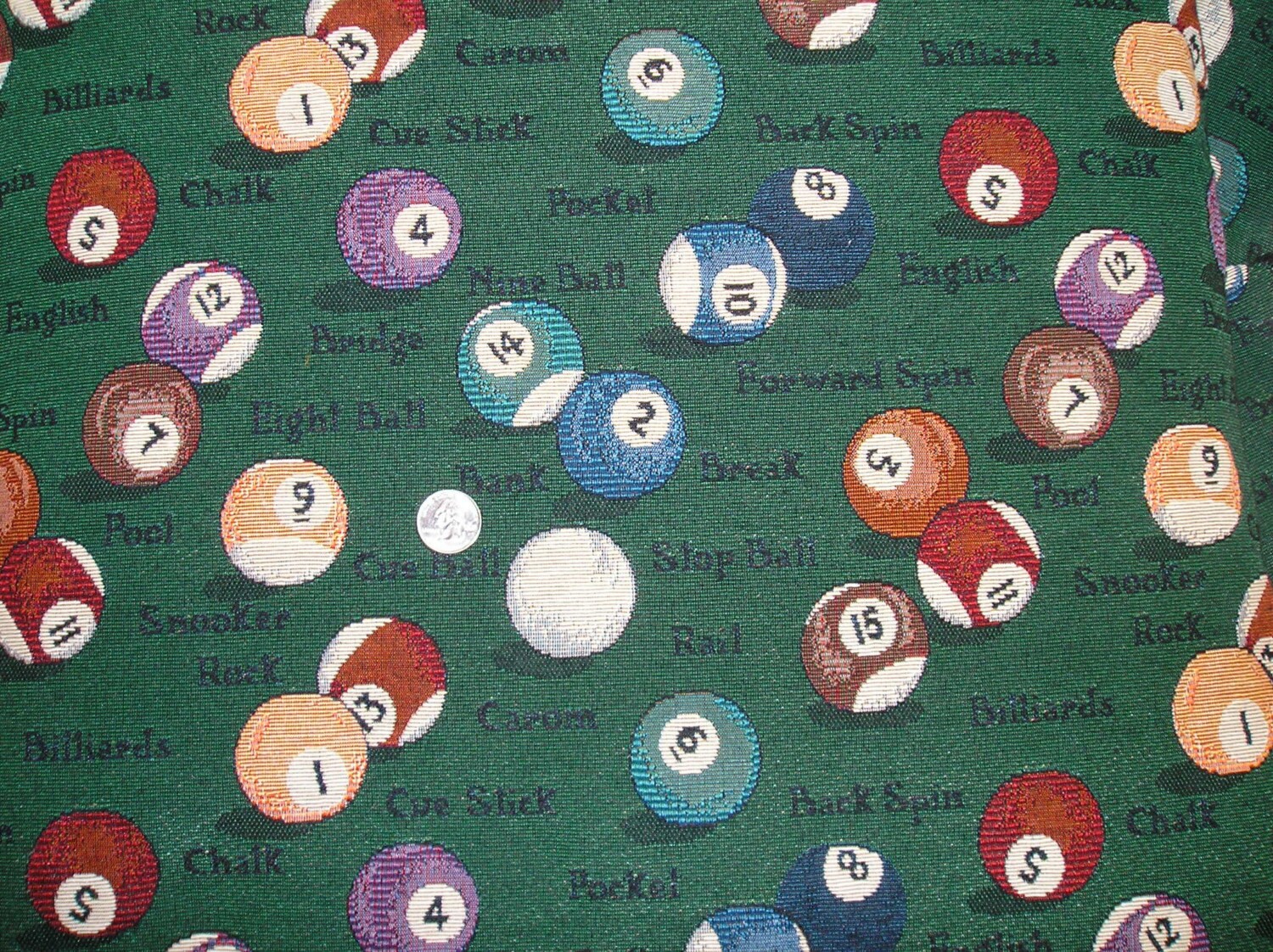 Upholstery Fabric Billards and Pool Balls