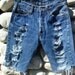 Vintage Destroyed Denim Levi's Cut-Off Jean Shorts Waist 29