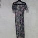 Stunning Vintage 1980's Sheer Floral Gown Pullover Dress Floor-Length with Short Sleeves