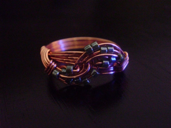 Copper Wave Wire Wrapped Ring Tutorial