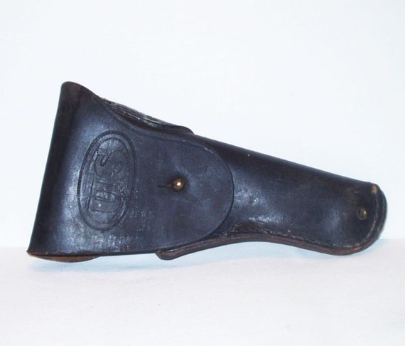 World War II Vintage Leather Gun Holster USGI by InheritedTraits