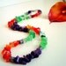 Red Onyx - Purple Amethyst - Green Jade Chip Beads Necklace