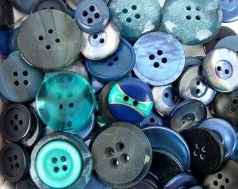Buttons Galore Haberdashery Classic Blues Blue Button Collection Mix Trims Embellishments