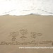 Stick Figure Family of up to 5 in the Sand at the Jersey Shore