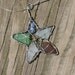Multicolored Sea Glass Starfish necklace beach glass blue