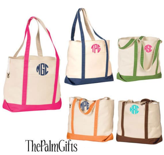 Monogrammed Beach Tote Bags- Personalized Beach Bag from The Palm ...