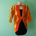 R E S E R V E D wide sleeve open back psychedelic vintage top blouse