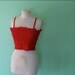 EVERYTHING TEN SALE cherry red cropped and ruched vintage tank top m