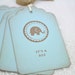 Elephant Tags It's a Boy Tags Baby Shower Favor Tags Stamped Vintage Blue