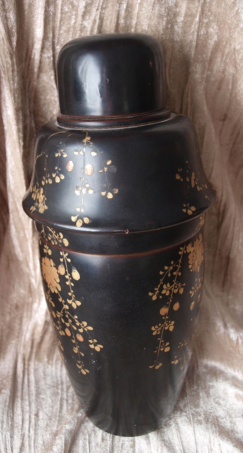 Vintage Japanese Lacquerware Cocktail Shaker