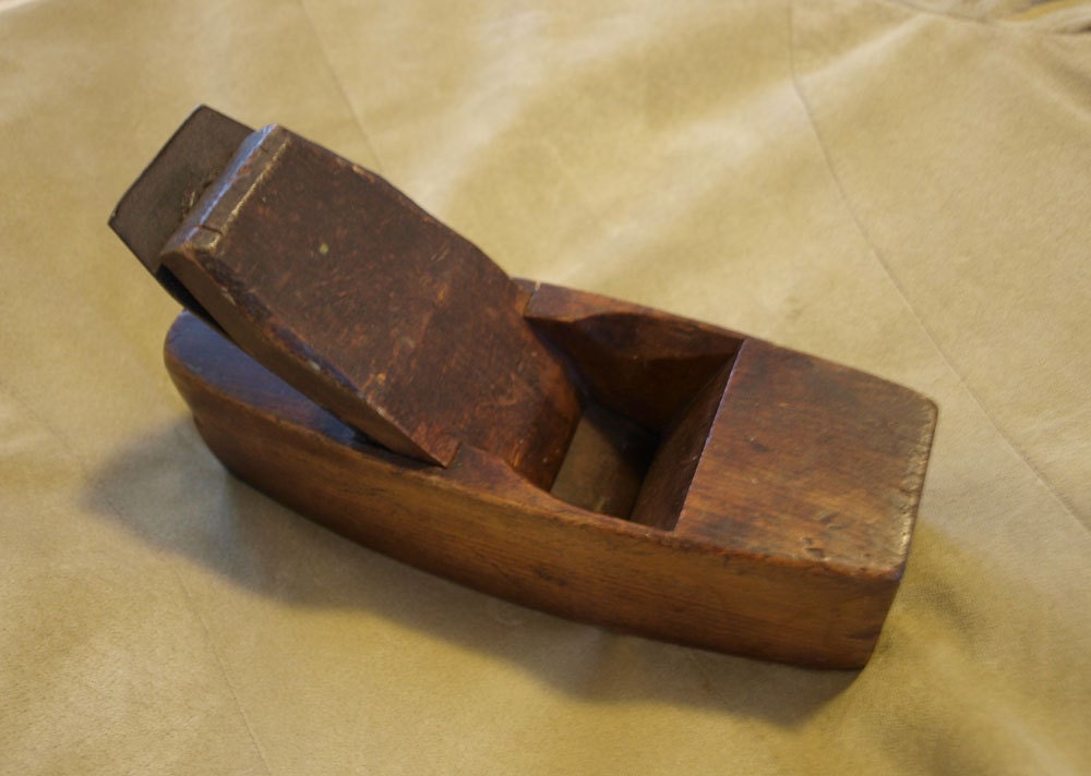 Antique Wooden Coffin Block Plane Auburn Tool by AproposAntiques