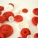 CUSTOM ORDER for Wendy -Custom Flavor Red and White Candy Buttons 200 ...a handmade candy