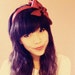 S A L E : Jessica and her bird headband in maroon wine