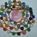 RESERVED FOR JENNIE Multi Colored Beaded crocheted necklace with a Rose closure with a matching necklace for a special little girl