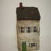 Little Grungy Gray Primitive Paper Mache House