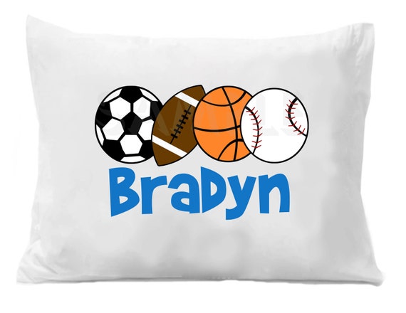 Sports Pillow Case , Soccer , Baseball , Basketball , Football Pillow Case Il_570xn