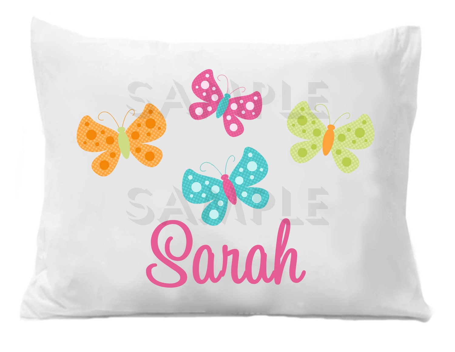 Butterfly Pillow Case Butterfly Personalized Pillowcase