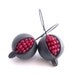 Pomegranate Earrings - Silver Ruby