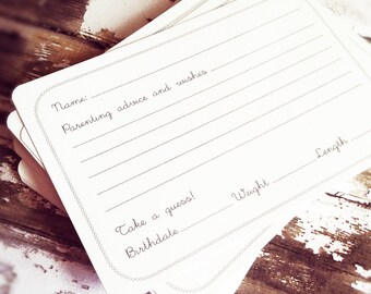 Parenting Advice and Wishes Guest Book Alternative Cards - Bridal Shower Activity - Gender Neutral