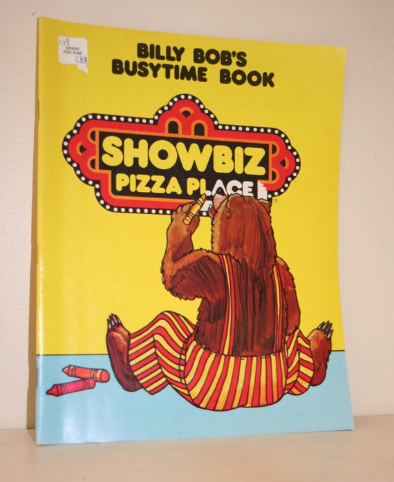 1982 Showbiz Pizza Place Billy Bob's Busytime Book