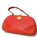 Strawberry Kisses, French Vintage, 1950s Ruby Red Leather Handbag from Paris