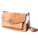 Clara, French Vintage, 1970s Tan Leather Satchel, Handbag from Paris