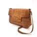 Carolina, French Vintage, 1970s Tan Crocodile Satchel, Messenger Handbag from Paris, Festival Bag