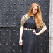 Midnight Sun, Vintage, 1970s Black Beaded, Gold Sequin, Party Dress with Cut-Out Back, from Paris