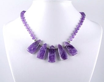 Amethyst & Sterling Silver Necklace - N421