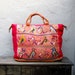 Vintage Giant Embroidered Birds Navajo Ethnic Lightweight Travel Tote
