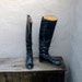 RESERVED Vintage Black Leather Knee High Equestrian Riding Boots Ladies Size 6-6.5